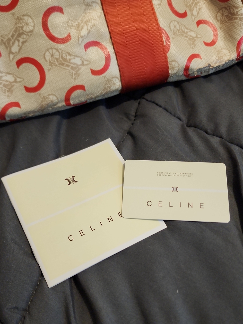 Authentic CELINE Paris Cream Canvas Travel Duffel Bag - New With Tags! - Picture 11 of 12